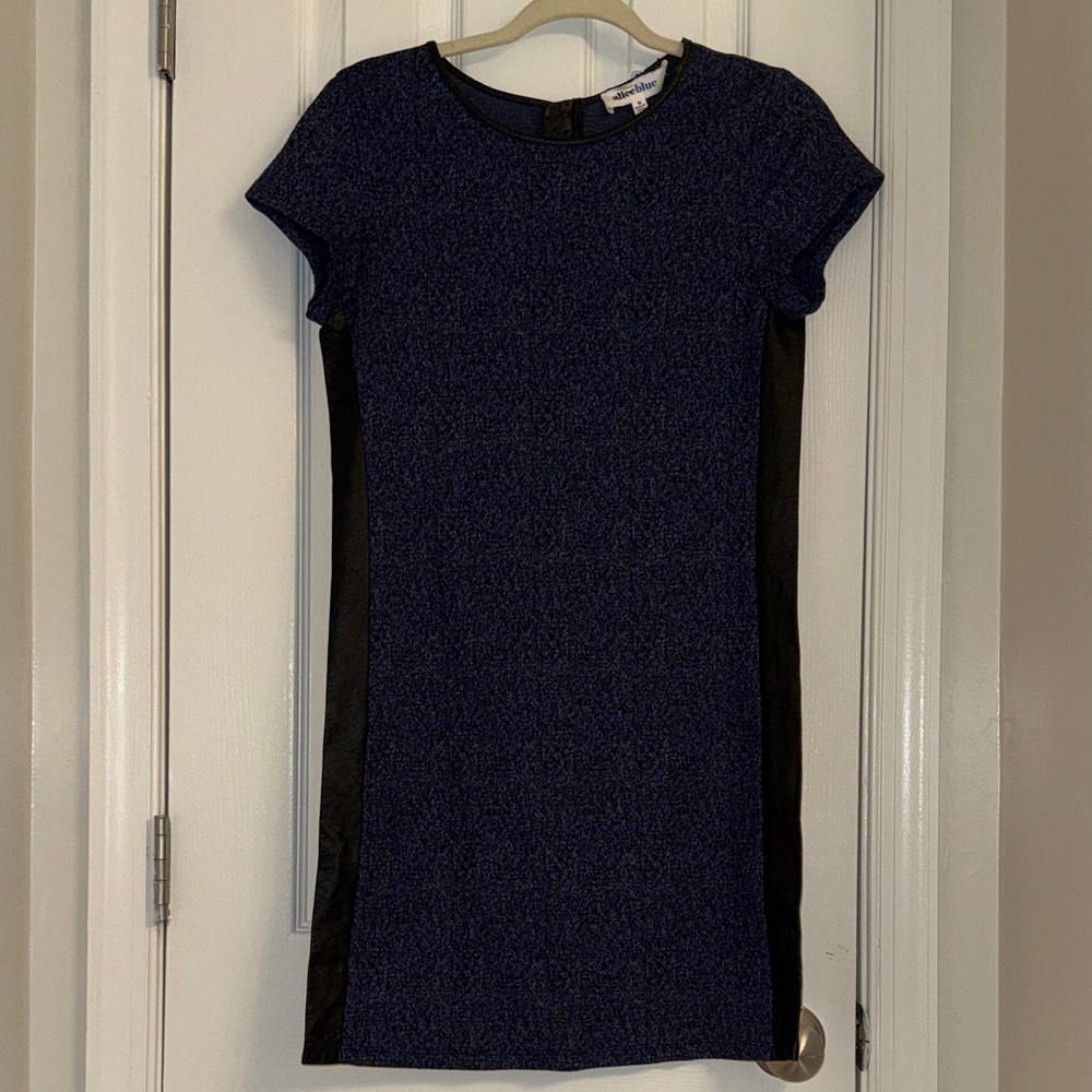 Alice Blue Textured Navy and Black Dress